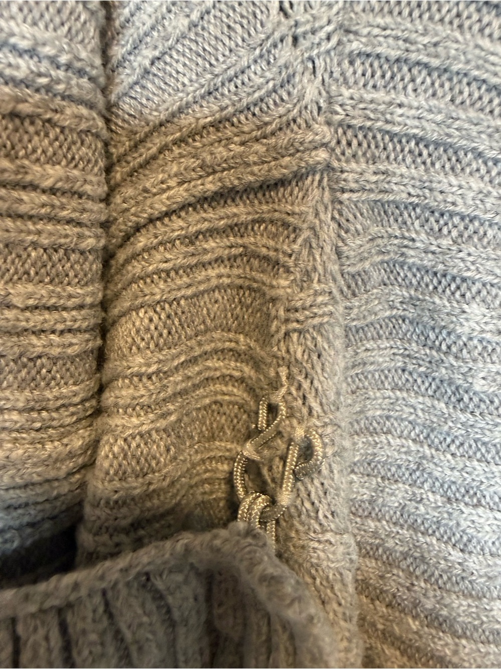 Simply Vera Vera Wang Gray Waterfall Ribbed Cardigan Wrap Cowl Neck - Picture 3 of 7